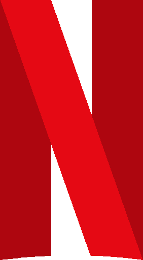 Netflix N Logo stencil, painted in 2 colors