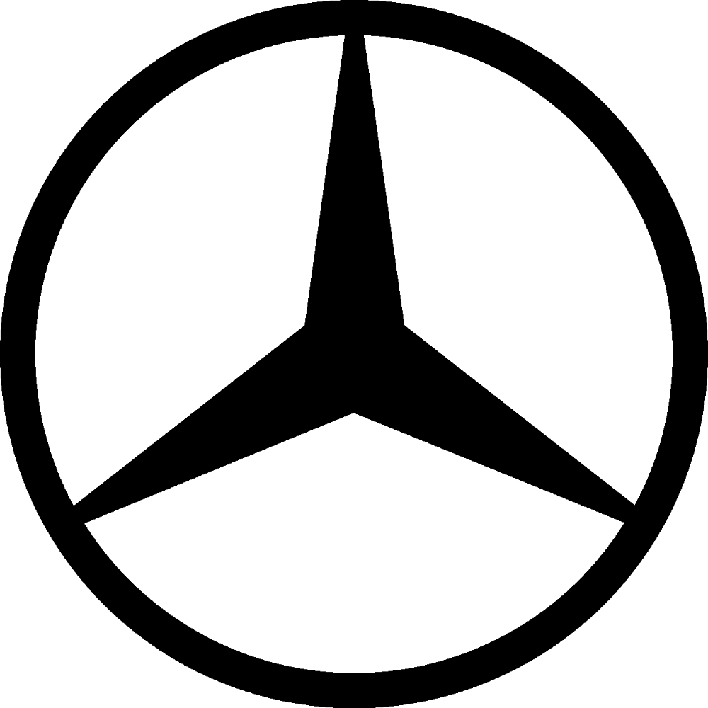 Mercedes-Benz Star stencil, painted as a single layer