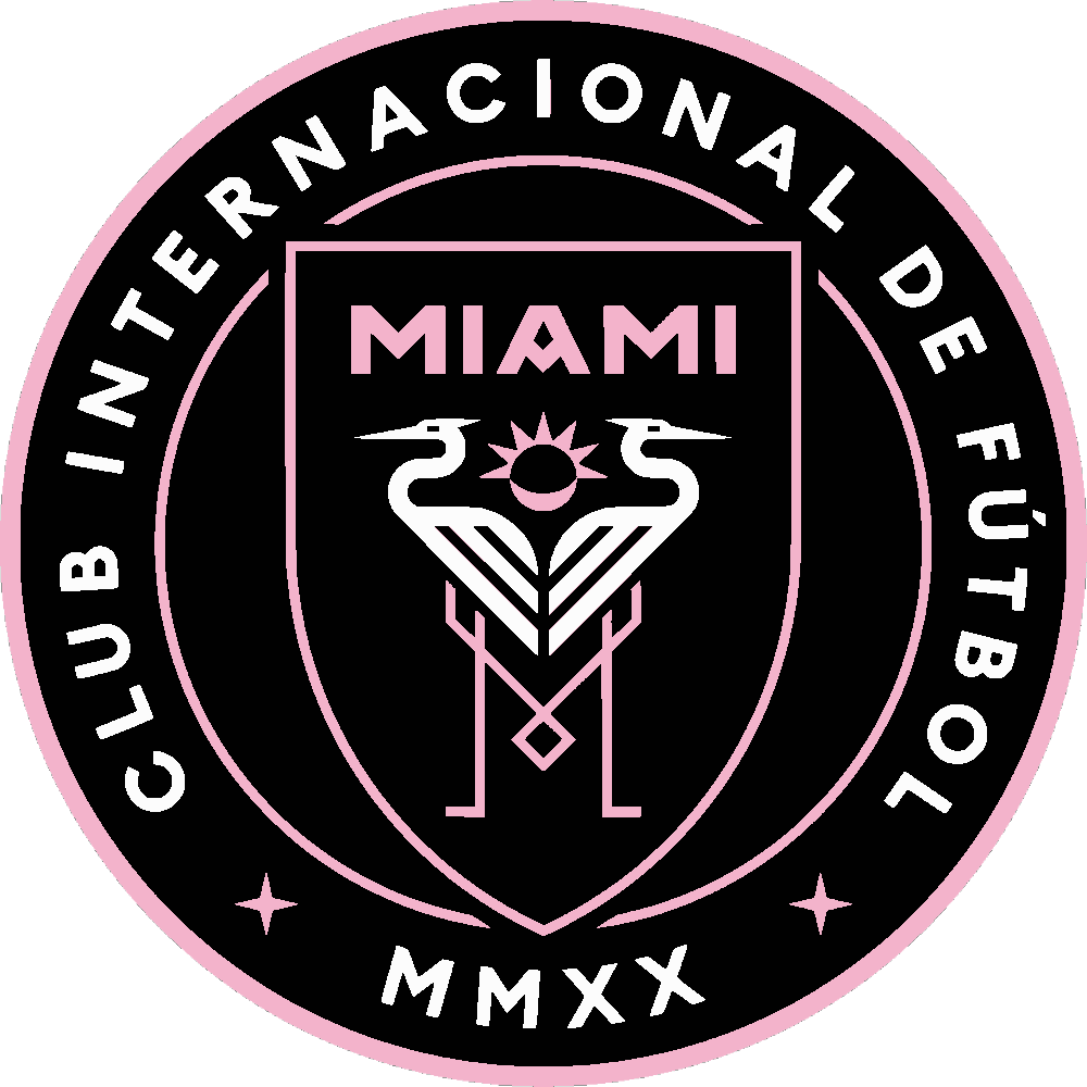 Inter Miami CF stencil, painted in 3 colors