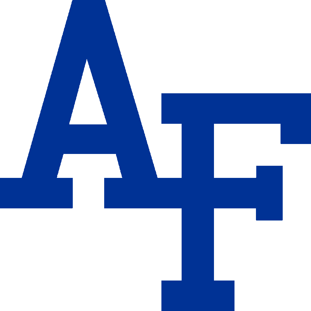 Air Force Falcons stencil, painted in 1 color