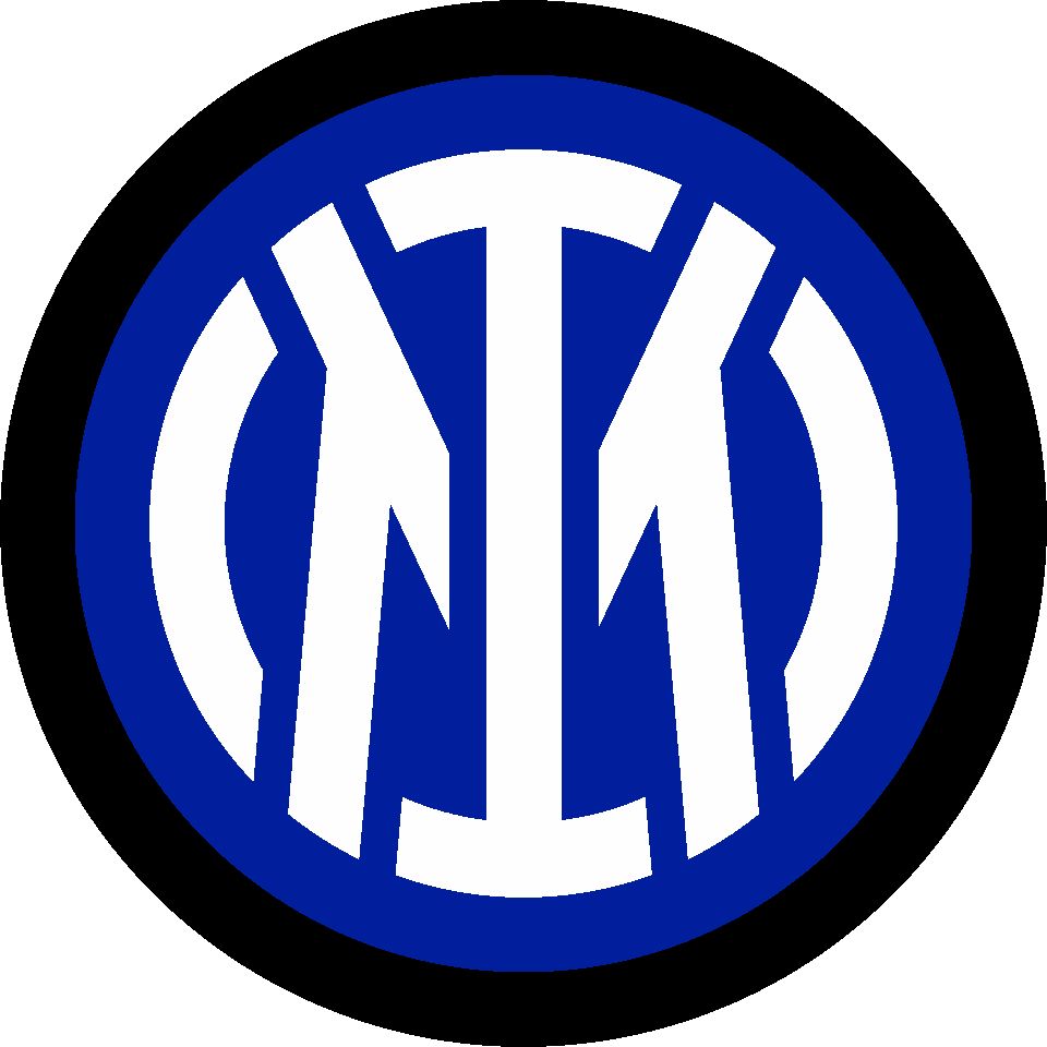 Inter Milan stencil, painted in 3 colors