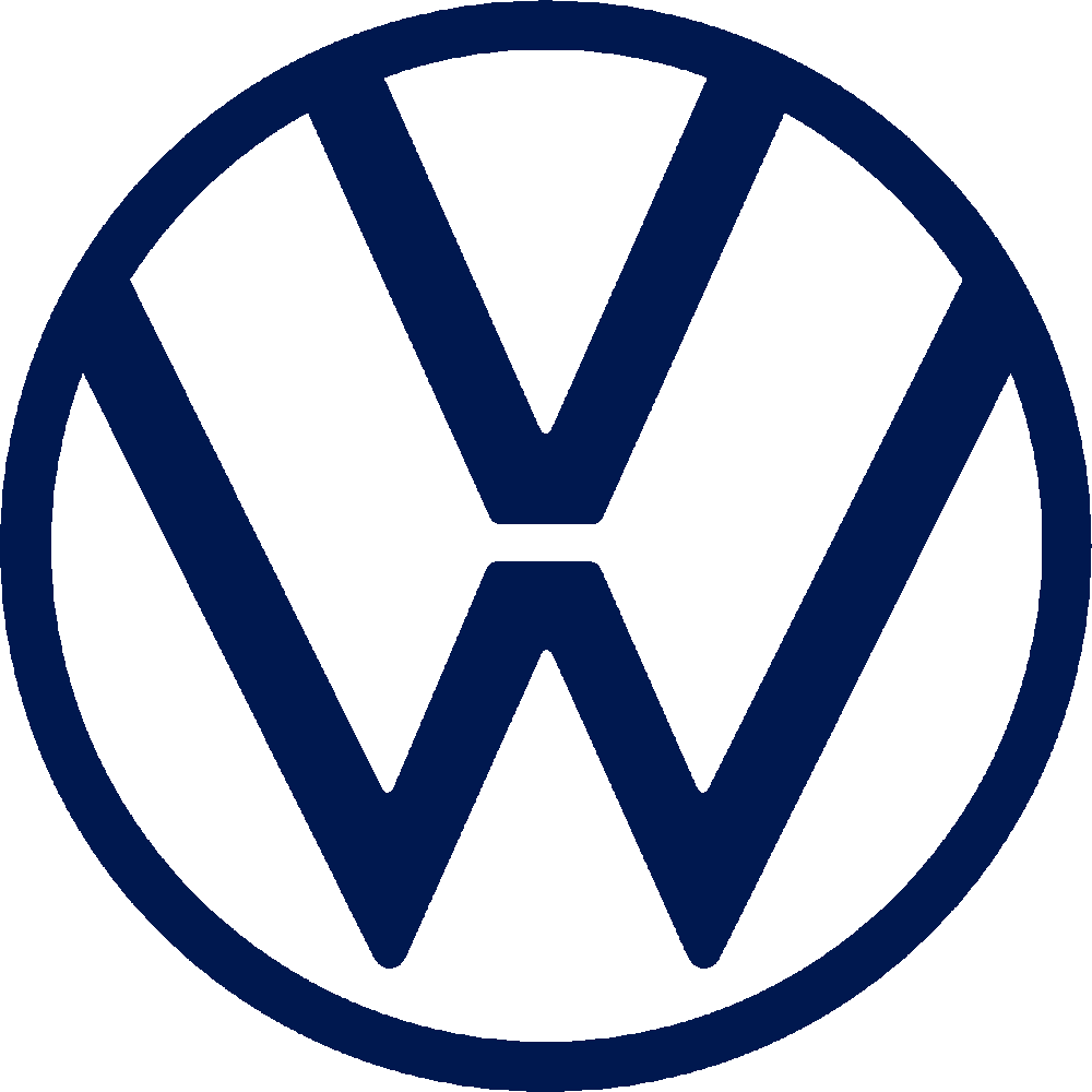 Volkswagen VW Logo stencil, painted in 1 color