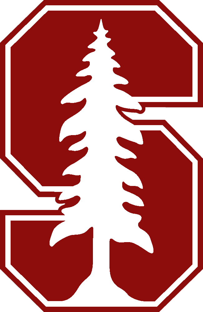 Stanford Cardinal stencil, painted in 2 colors