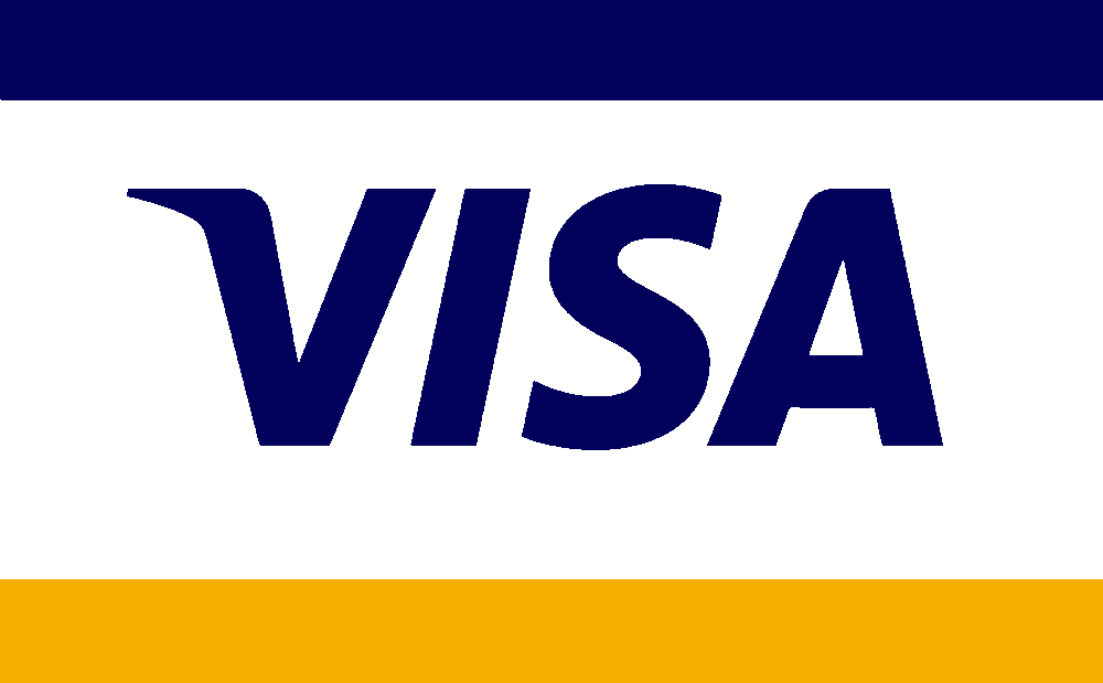 Visa Logo stencil, painted in 3 colors