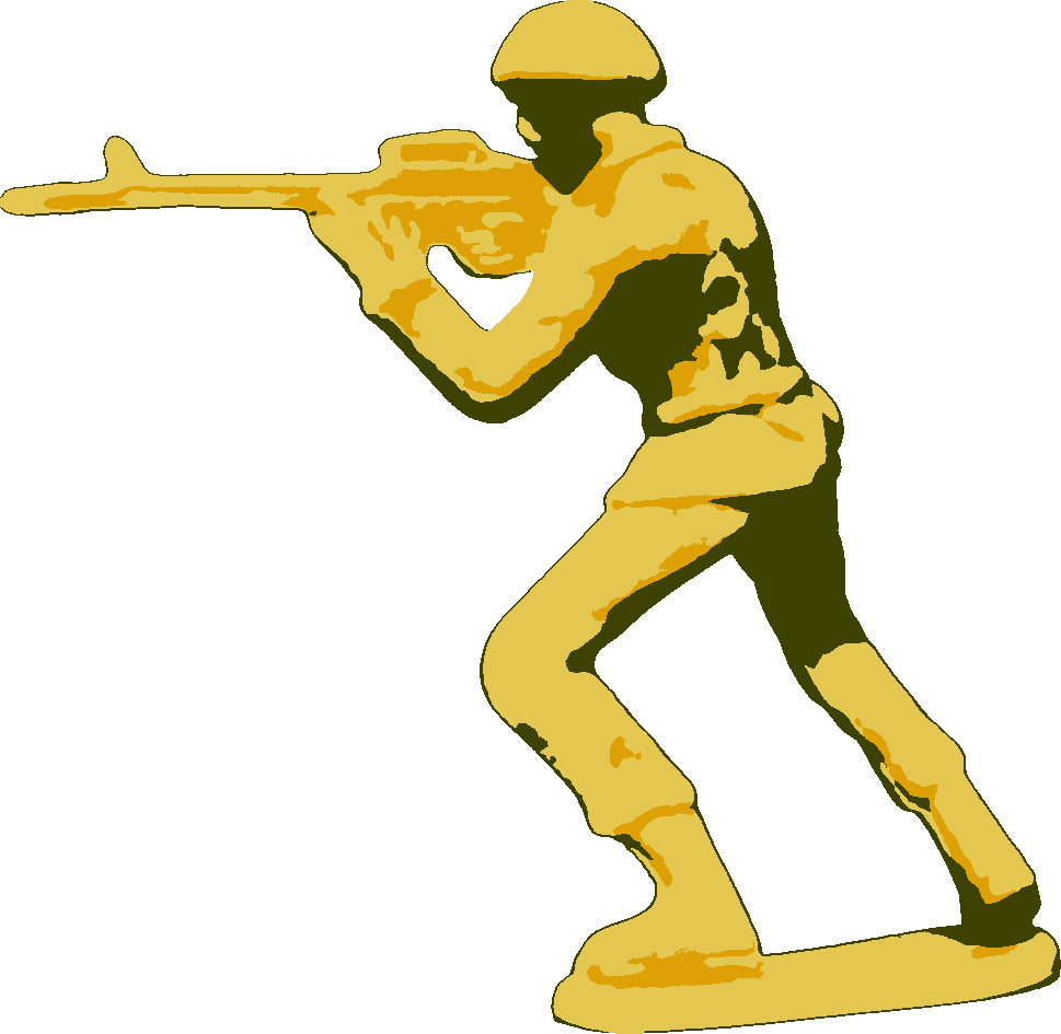 Infantry stencil, painted in 3 colors