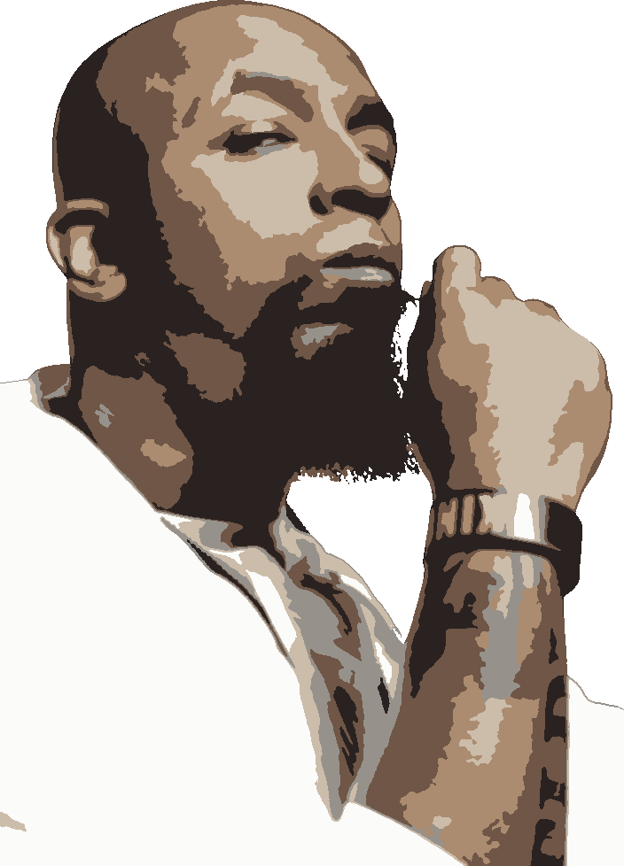 Tech N9ne stencil, painted in 6 colors