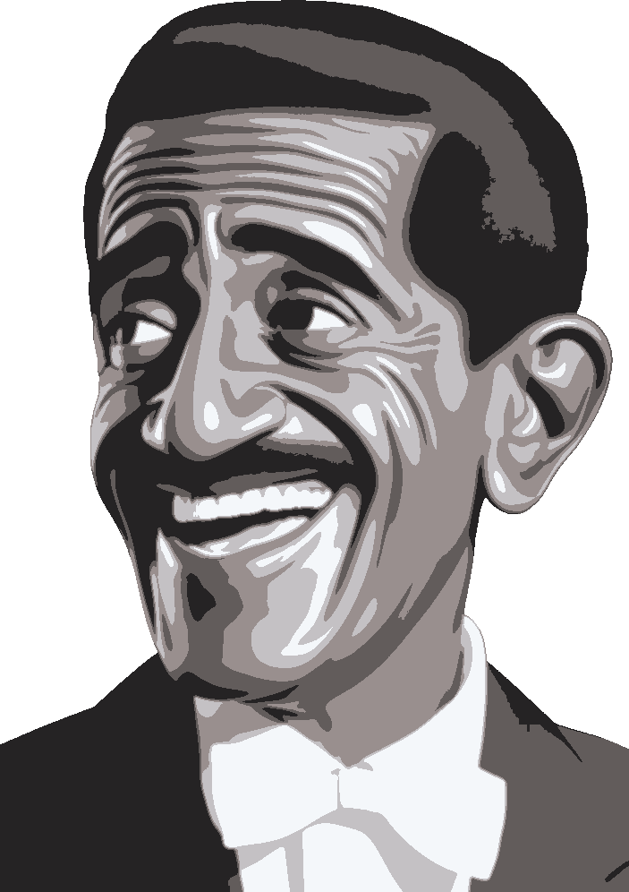 Sammy Davis Jr stencil, painted in 5 colors
