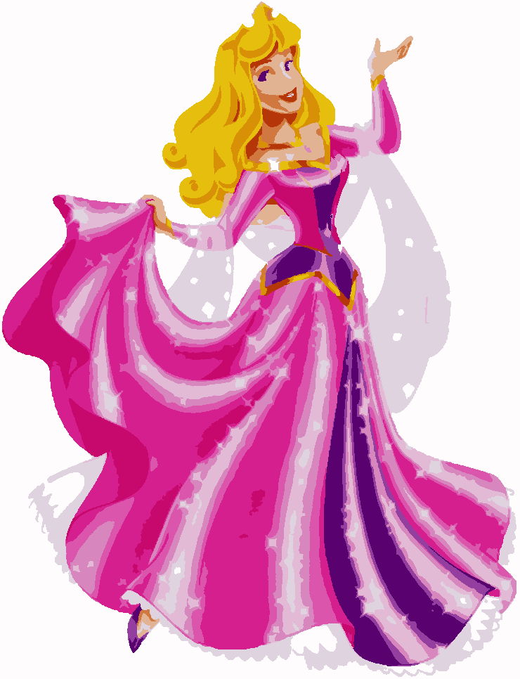 Princess Aurora stencil, painted in 14 colors