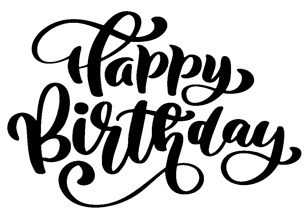 Happy Birthday stencil, painted as a single layer