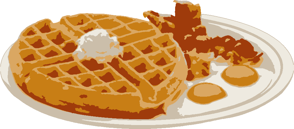 Breakfast stencil, painted in 5 colors