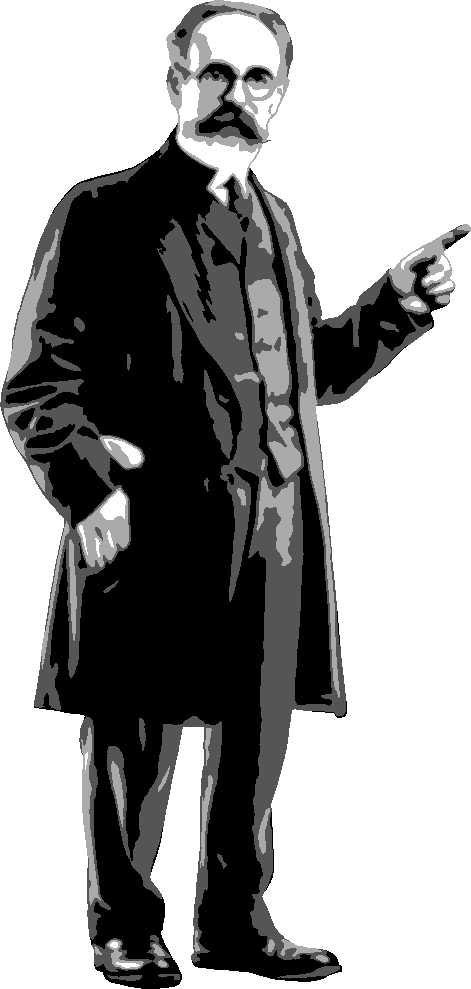 Professor stencil, painted in 4 grays