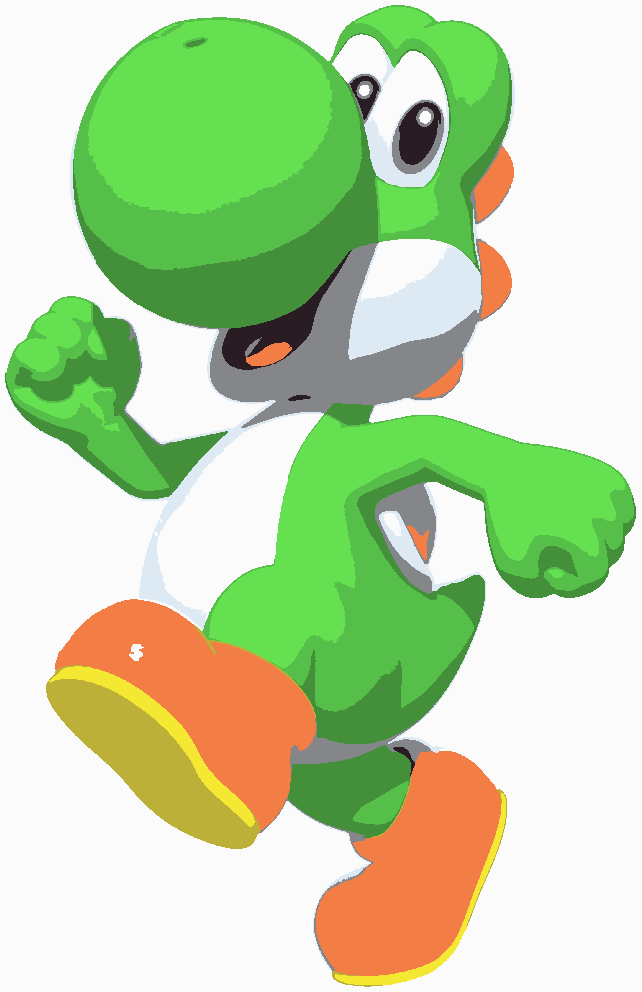 Yoshi stencil, painted in 10 colors