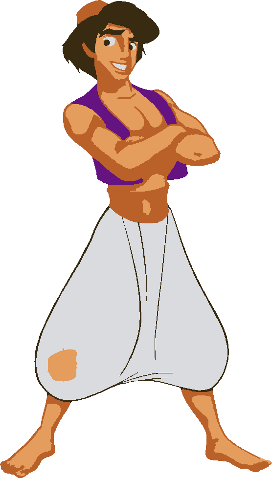 Aladdin stencil, painted in 5 colors