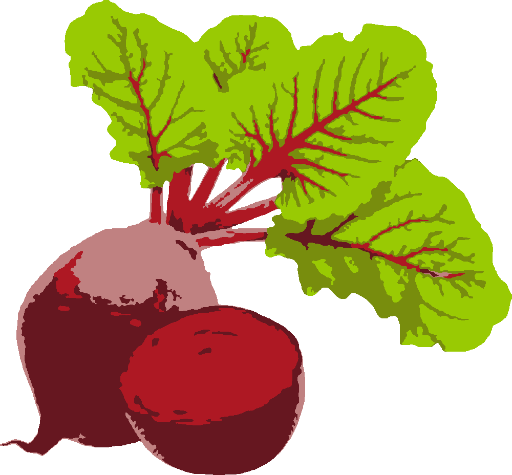 Beets stencil, painted in 5 colors