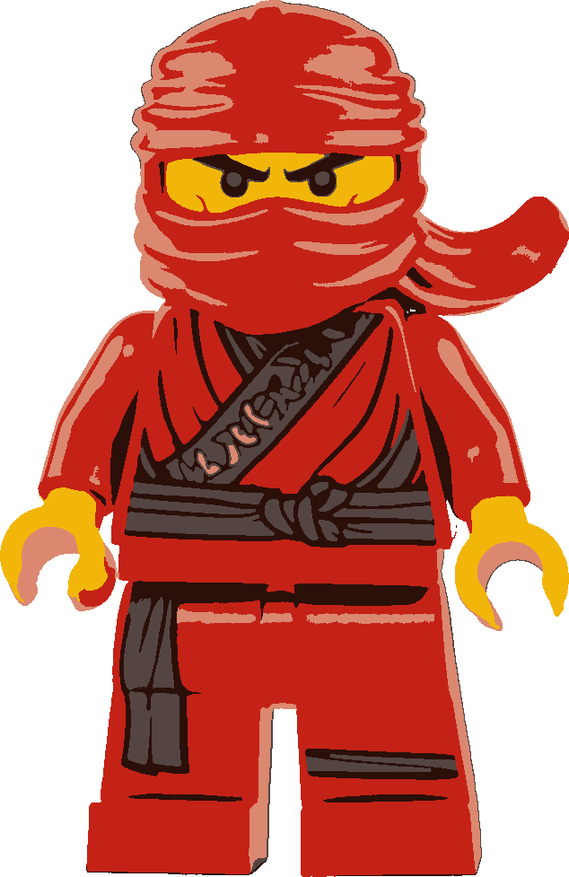 Ninjago stencil, painted in 5 colors