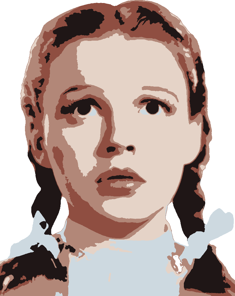 Dorothy stencil, painted in 5 colors