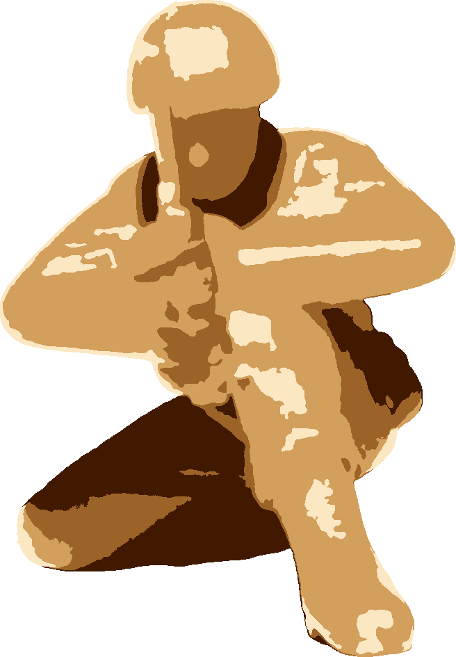 Infantry Crouching stencil, painted in 4 colors
