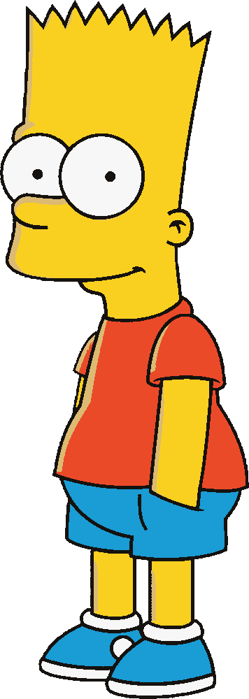 Bart Simpson stencil, painted in 6 colors