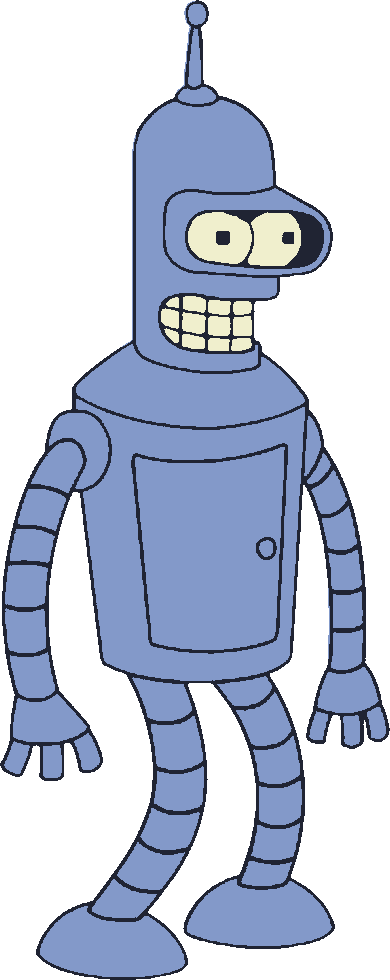 Bender stencil, painted in 3 colors