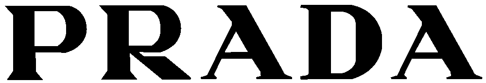 Prada – Wordmark stencil, painted as a single layer