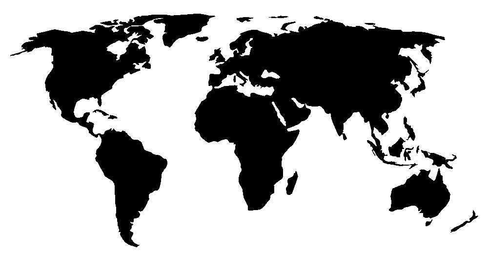 World Map stencil, painted as a single layer