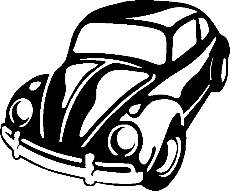 Classic Beetle stencil, painted as a single layer