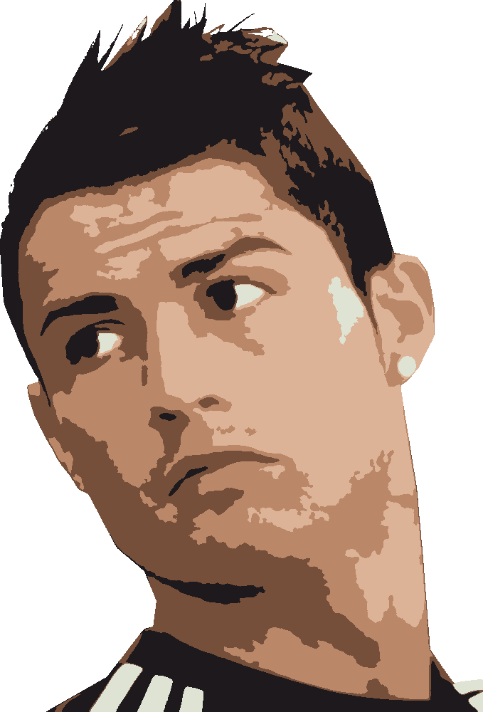 Ronaldo stencil, painted in 5 colors