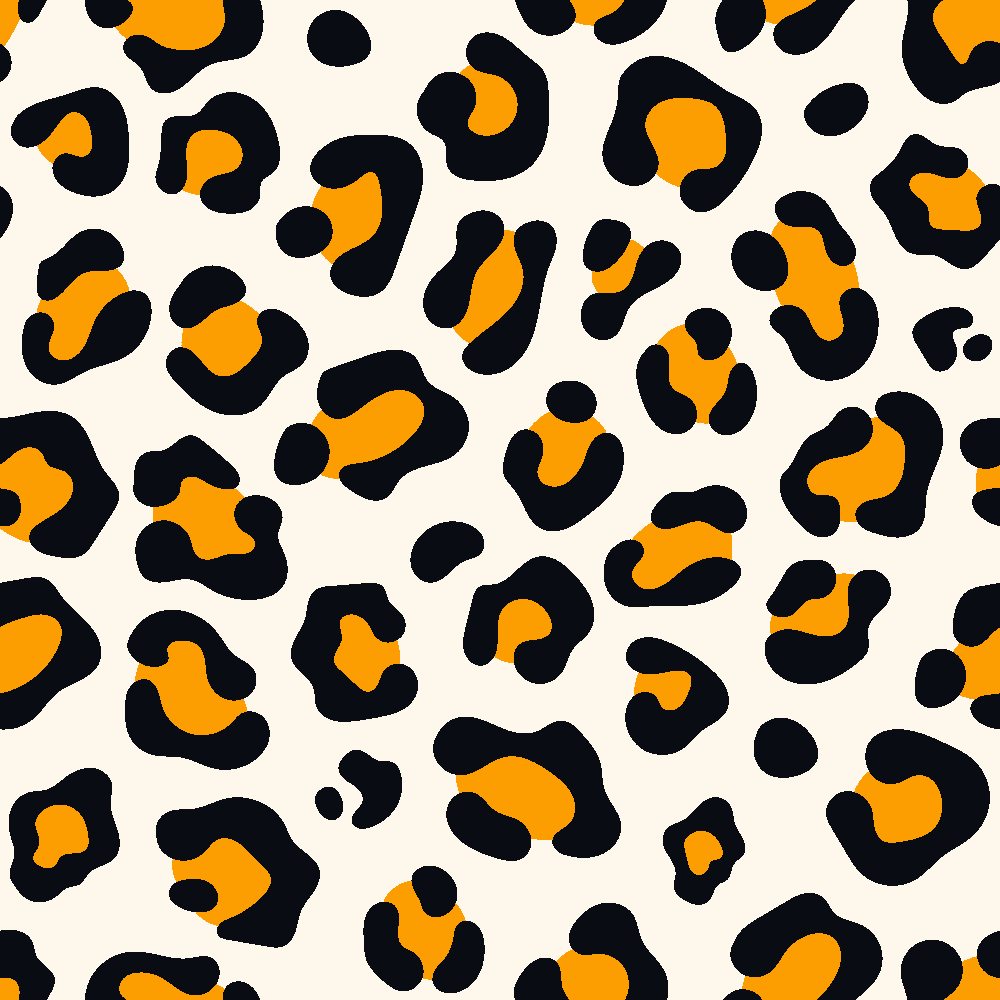 Leopard Print stencil, painted in 3 colors