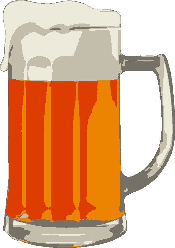 Beer Mug stencil, painted in 5 colors