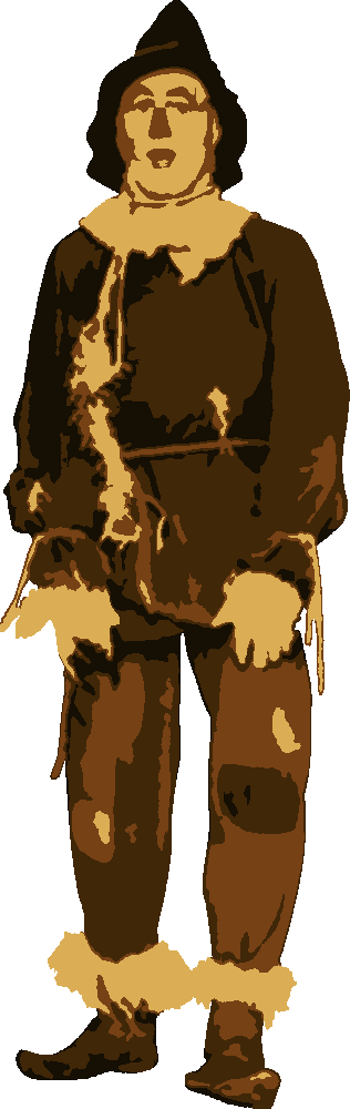 Scarecrow stencil, painted in 4 colors