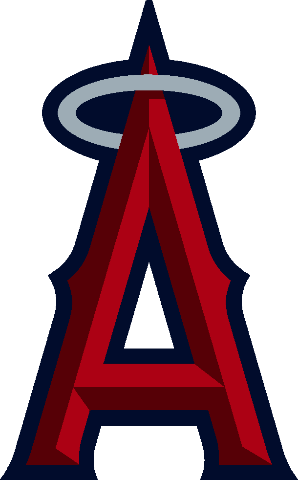 Los Angeles Angels stencil, painted in 4 colors