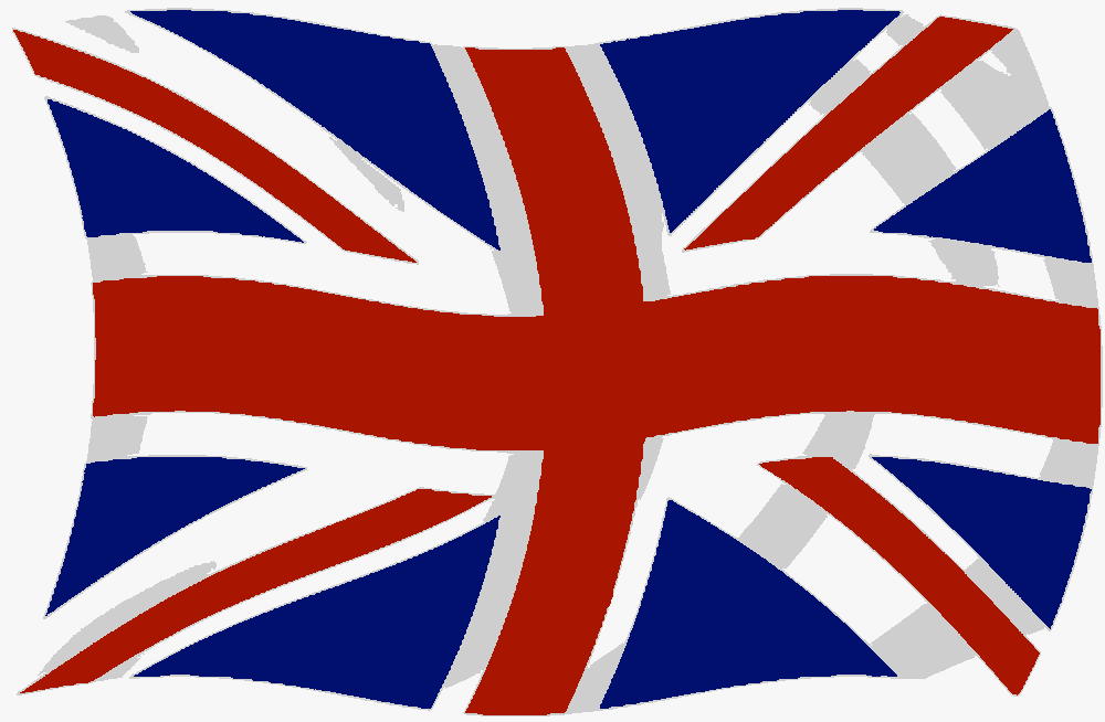 Union Jack stencil, painted in 4 colors