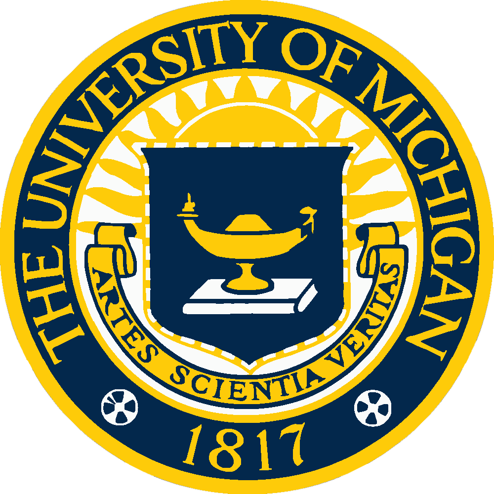 University of Michigan Seal stencil, painted in 3 colors