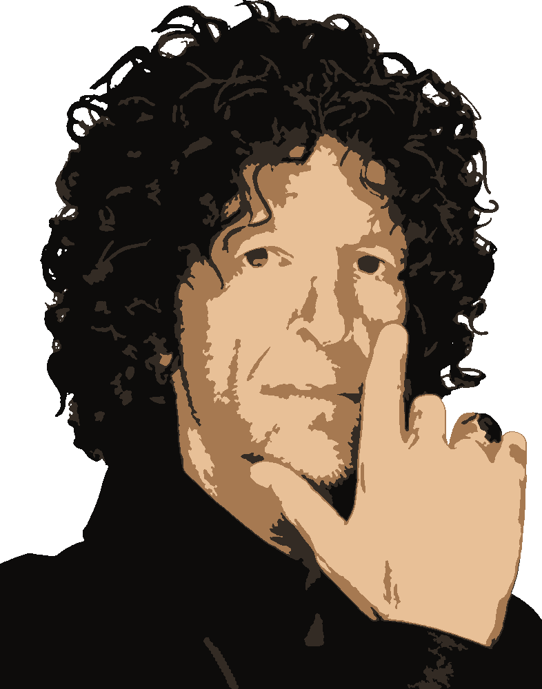 Howard Stern stencil, painted in 4 colors