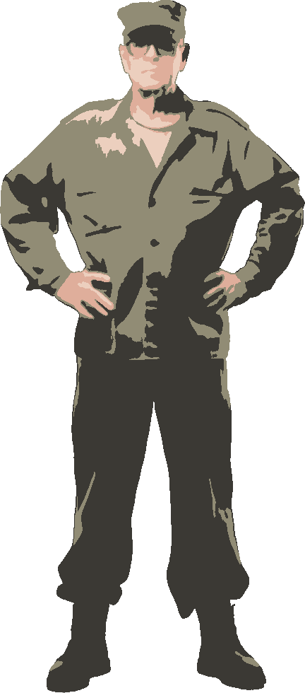 Veteran stencil, painted in 4 colors