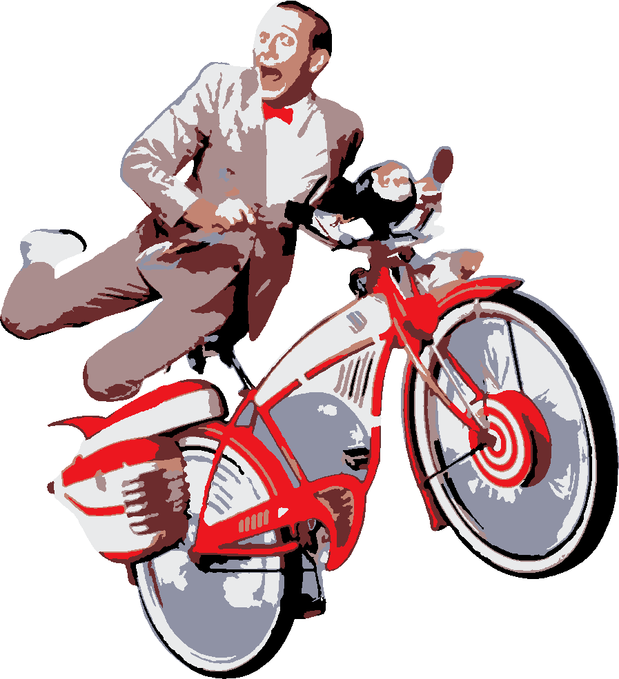 Pee-Wee Herman stencil, painted in 7 colors