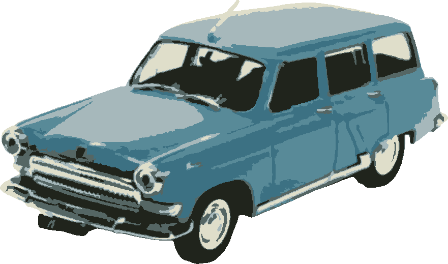 1962 Volga stencil, painted in 6 colors