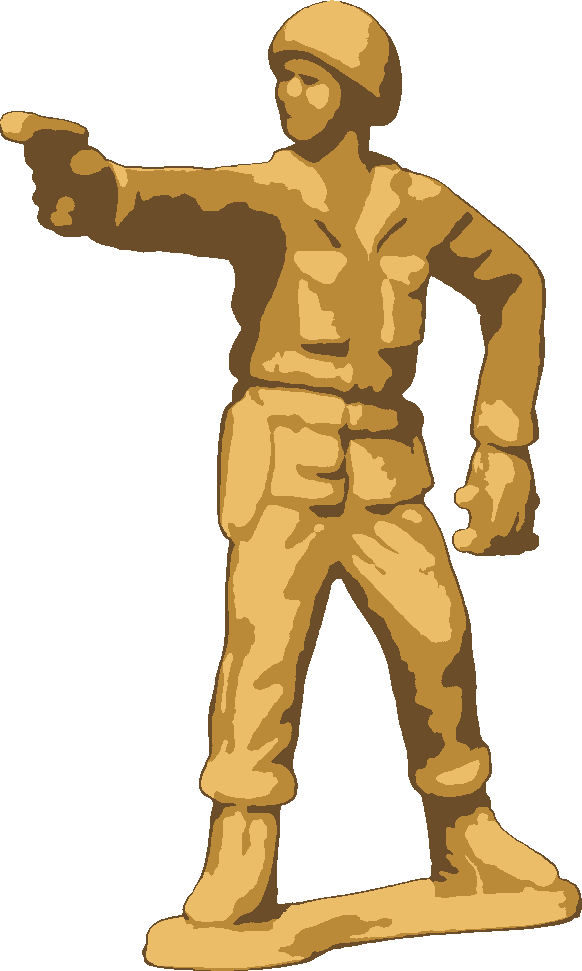 Pistolero stencil, painted in 3 colors