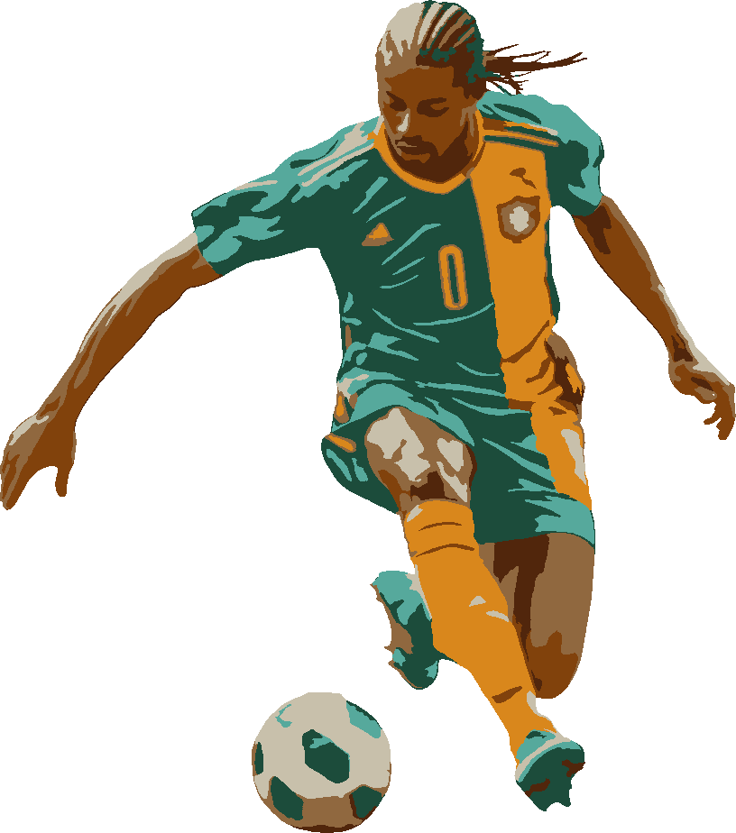 Ronaldinho stencil, painted in 7 colors