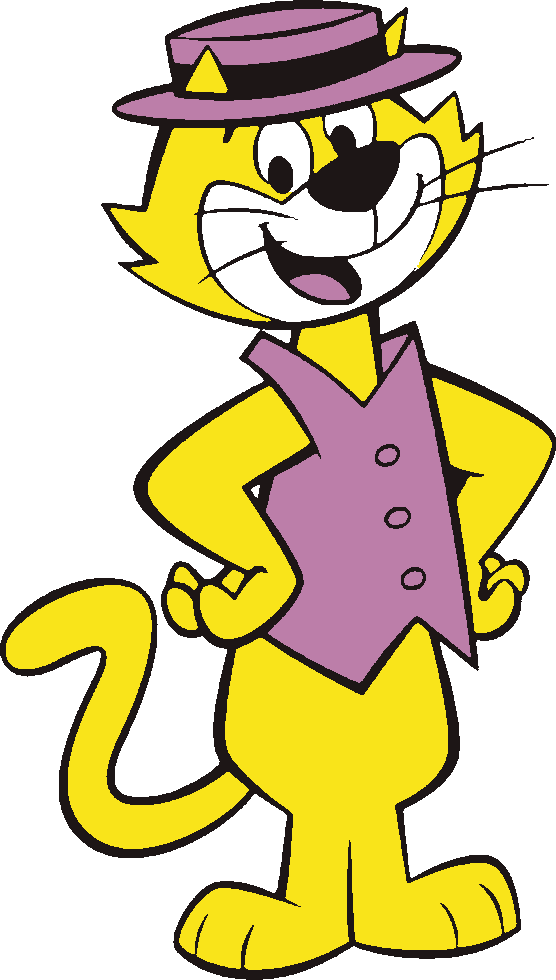 Top Cat stencil, painted in 4 colors