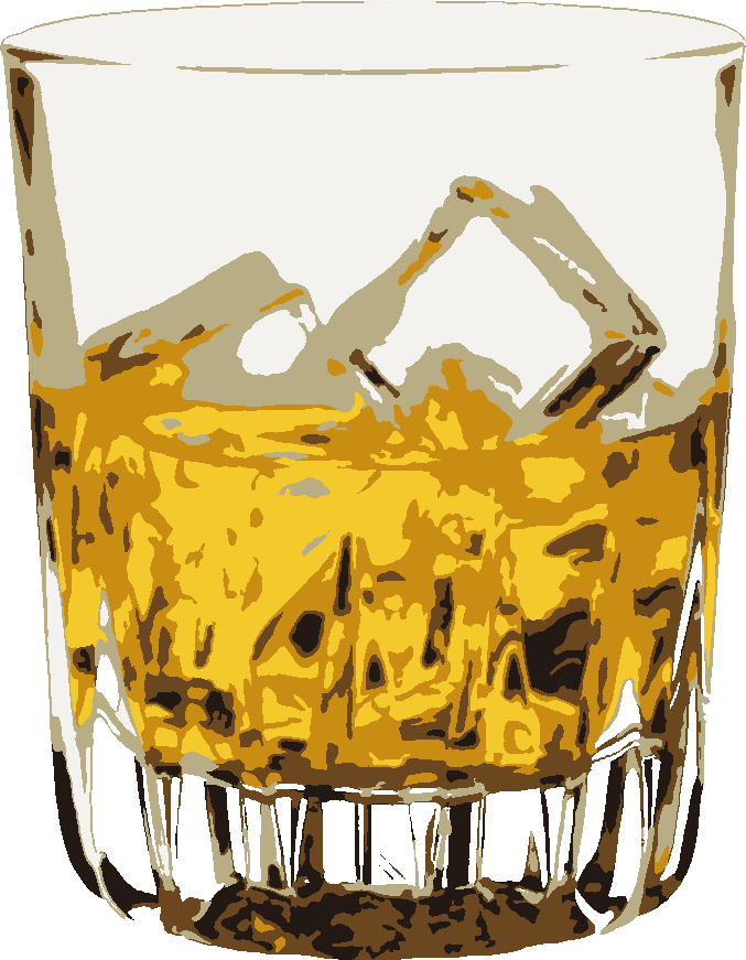 Whiskey stencil, painted in 6 colors