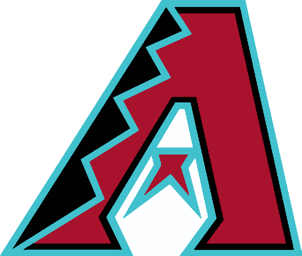 Arizona Diamondbacks stencil, painted in 4 colors