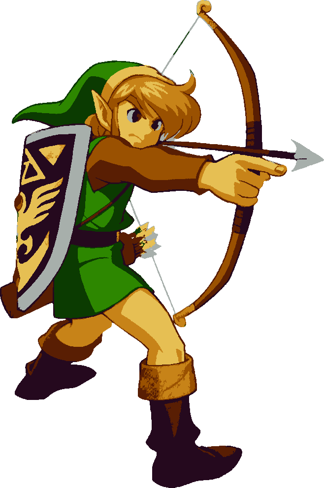 Link stencil, painted in 8 colors