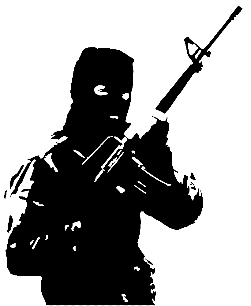 Shooter stencil, painted as a single layer