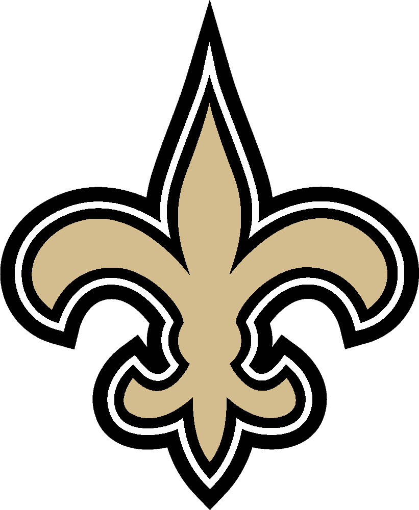 New Orleans Saints stencil, painted in 3 colors