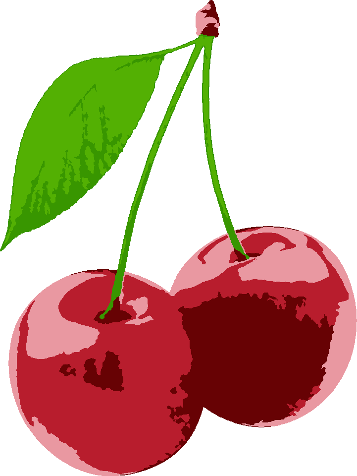 Cherries stencil, painted in 5 colors