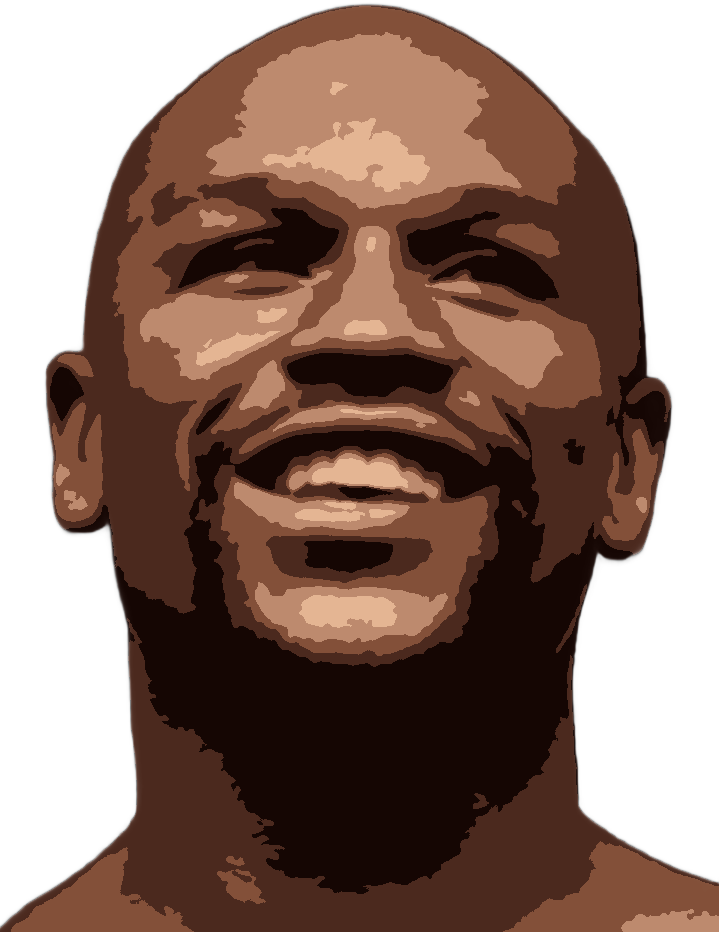 Floyd Mayweather stencil, painted in 5 colors