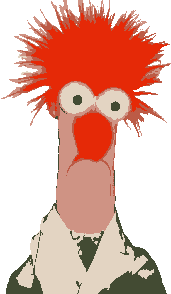 Beaker stencil, painted in 5 colors