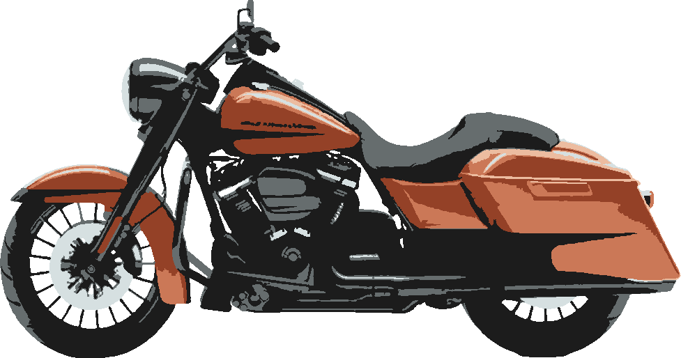 Harley Davidson stencil, painted in 6 colors