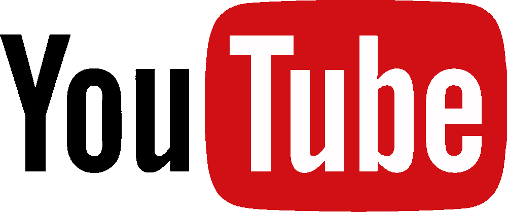 YouTube Logo stencil, painted in 3 colors